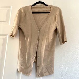 Women’s XL tan button up sweater/shirt - A New Day